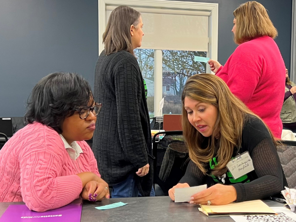 Two educators talking