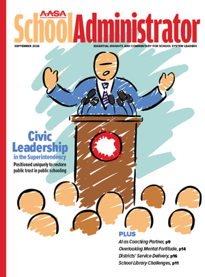Sep26cover September 2026 cover illustration of man at podium