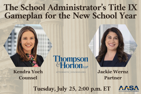 The School Administrator's Title IX Gameplan for the New School Year webinar