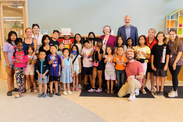 Superintendent Joe Gothard and Mayor Rhodes-Conway visit Goodman Community Center