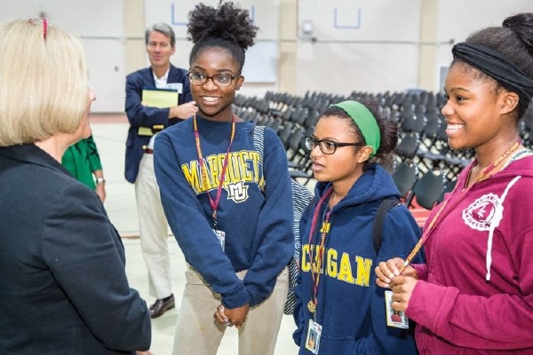 Frances Jensen with Students