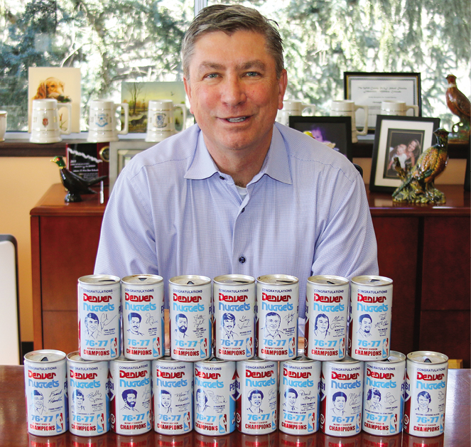 Chris Gdansk with his can collection