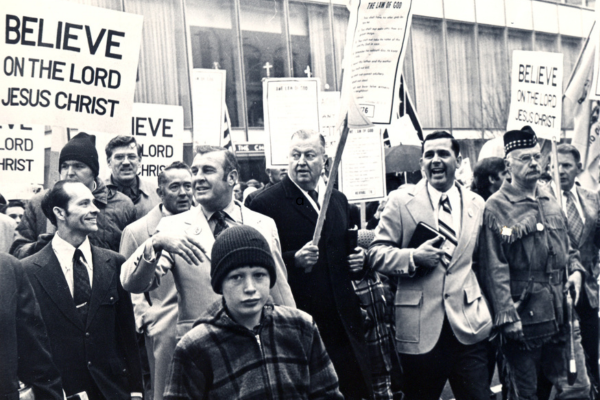 black and white protest picture