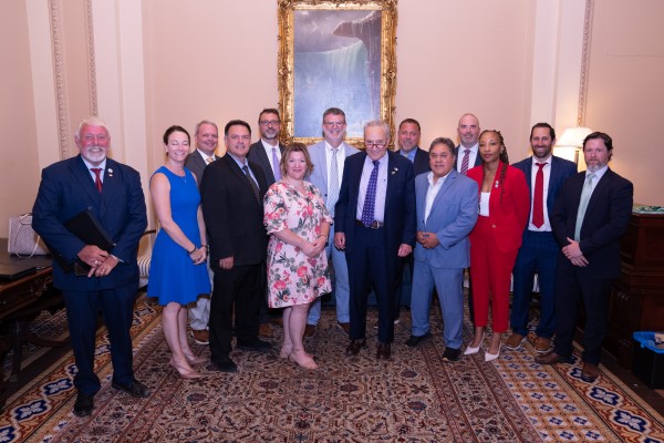New York delegation visits with Senator Schumer